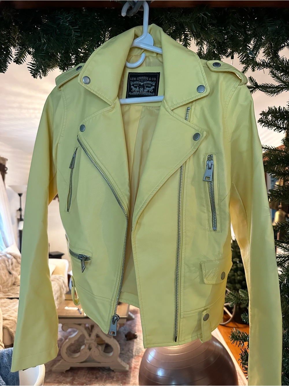 Levi Strauss Yellow Moto-Style “Leather” Jacket